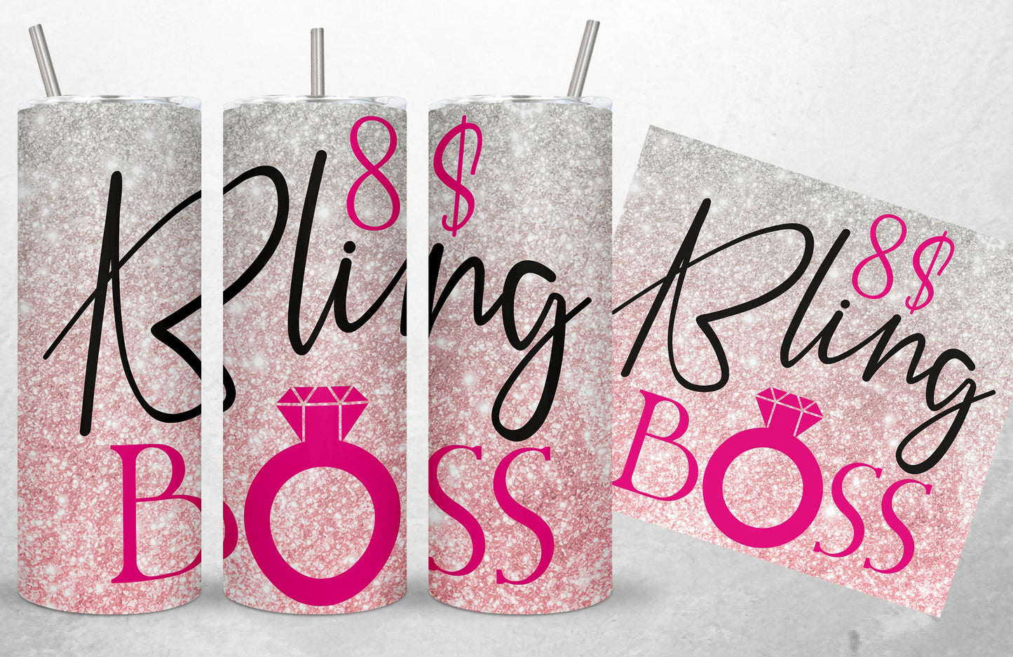 $8 BLING BOSS TUMBLER