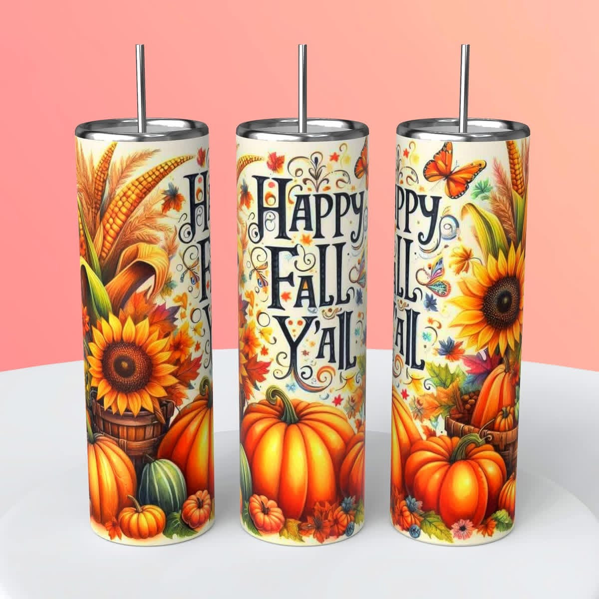 HAPPY FALL YALL TUMBLER