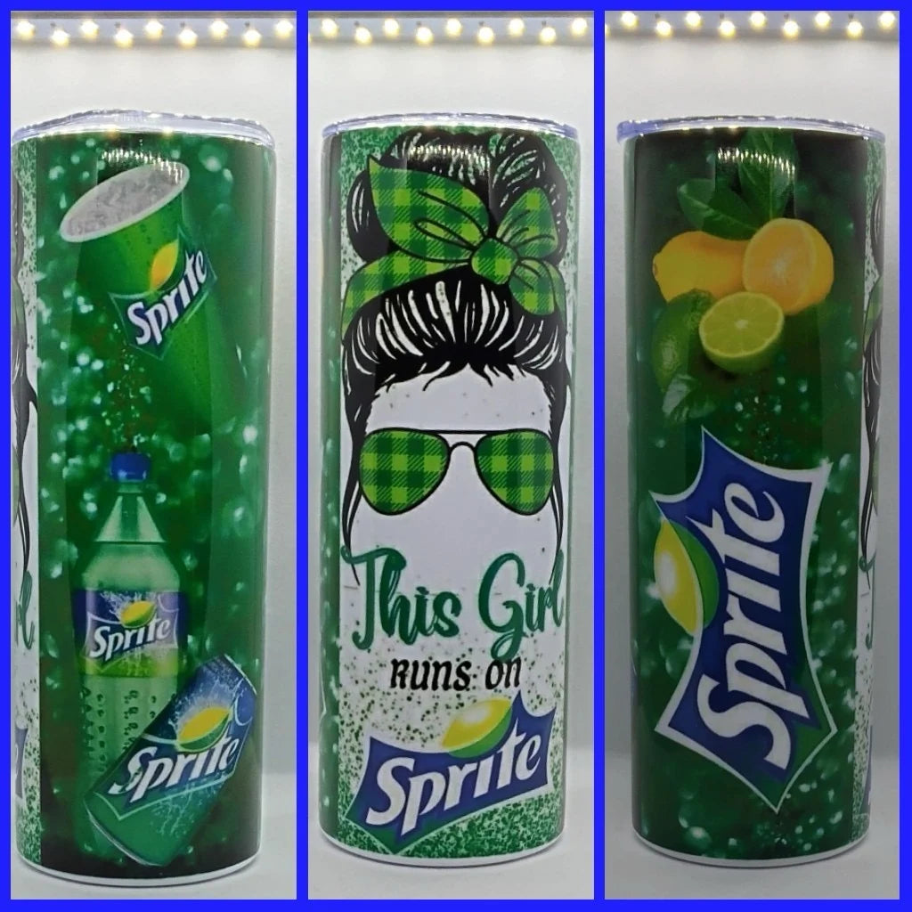 THIS GIRL RUNS ON SPRITE TUMBLER