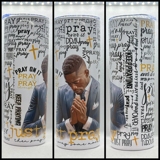 PRAYING MAN TUMBLER