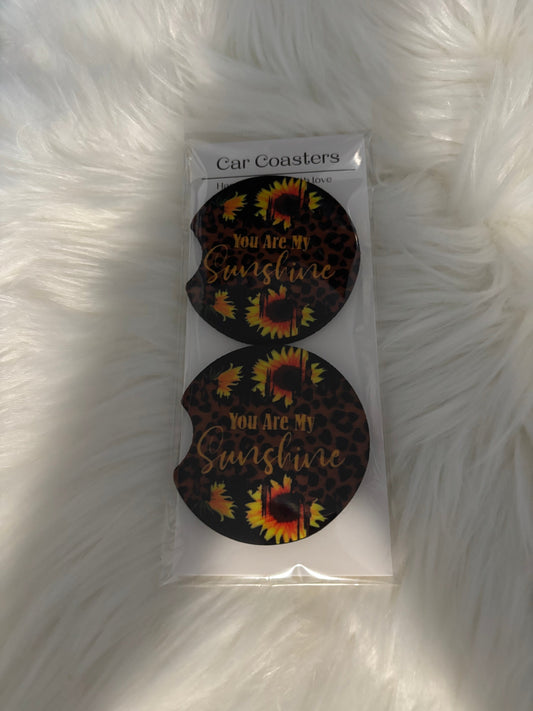 YOU ARE MY SUNSHINE CAR COASTERS