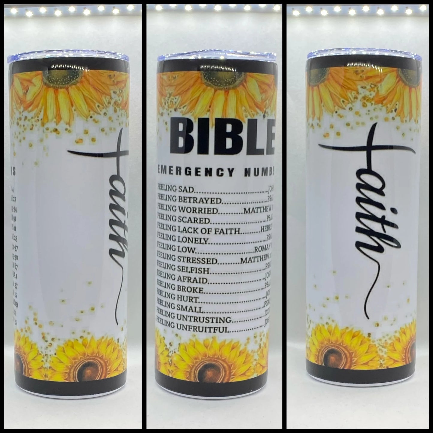 FAITH BIBLE EMERGENCY NUMBER TUMBLER