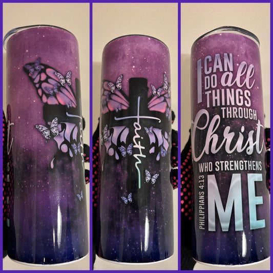 I CAN DO ALL THINGS THROUGH CHRIST TUMBLER