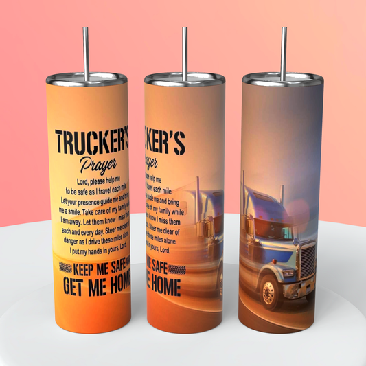 TRUCKERS PRAYER TUMBLER