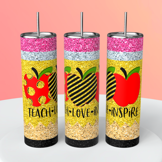 TEACH LOVE INSPIRE TUMBLER