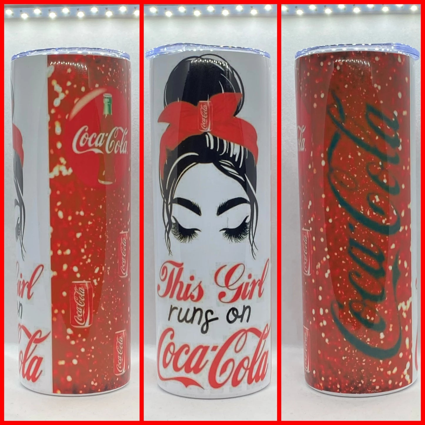 THIS GIRL RUNS ON COCA COLA TUMBLER