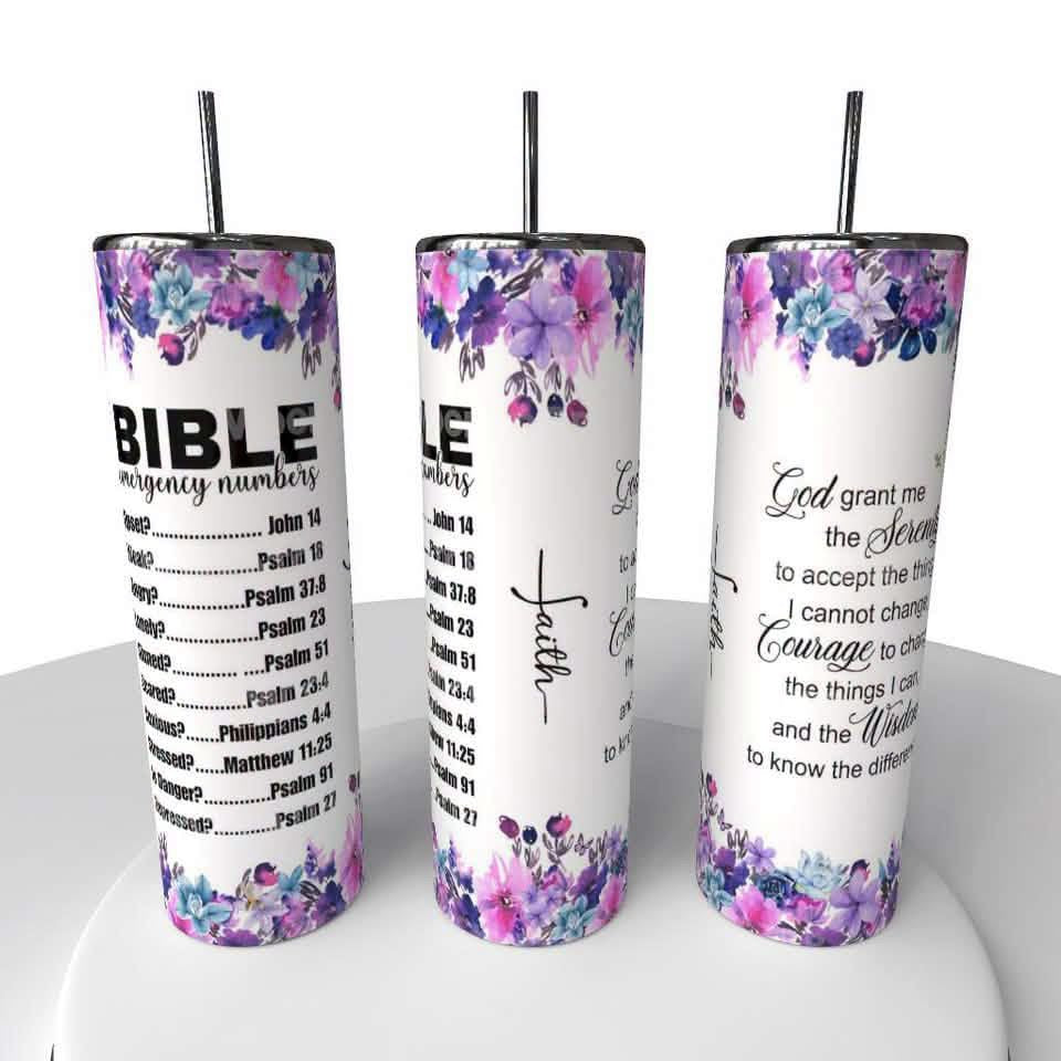 BIBLE EMERGENCY NUMBER TUMBLER