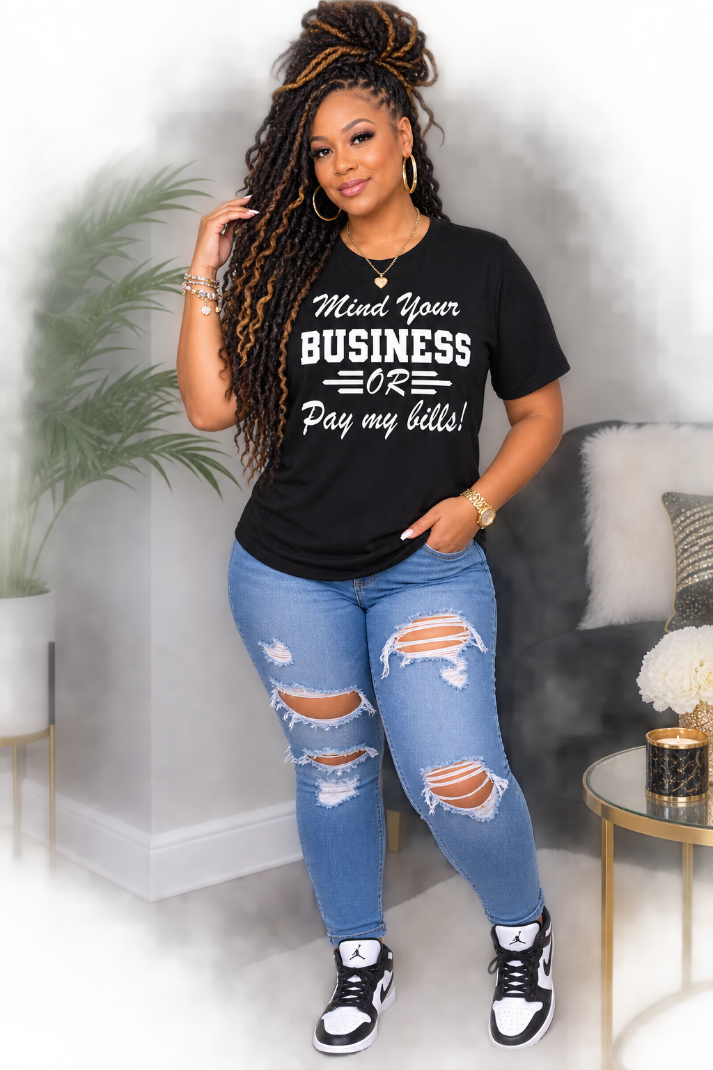 MIND YOUR BUSINESS OR PAY MY BILLS TEE
