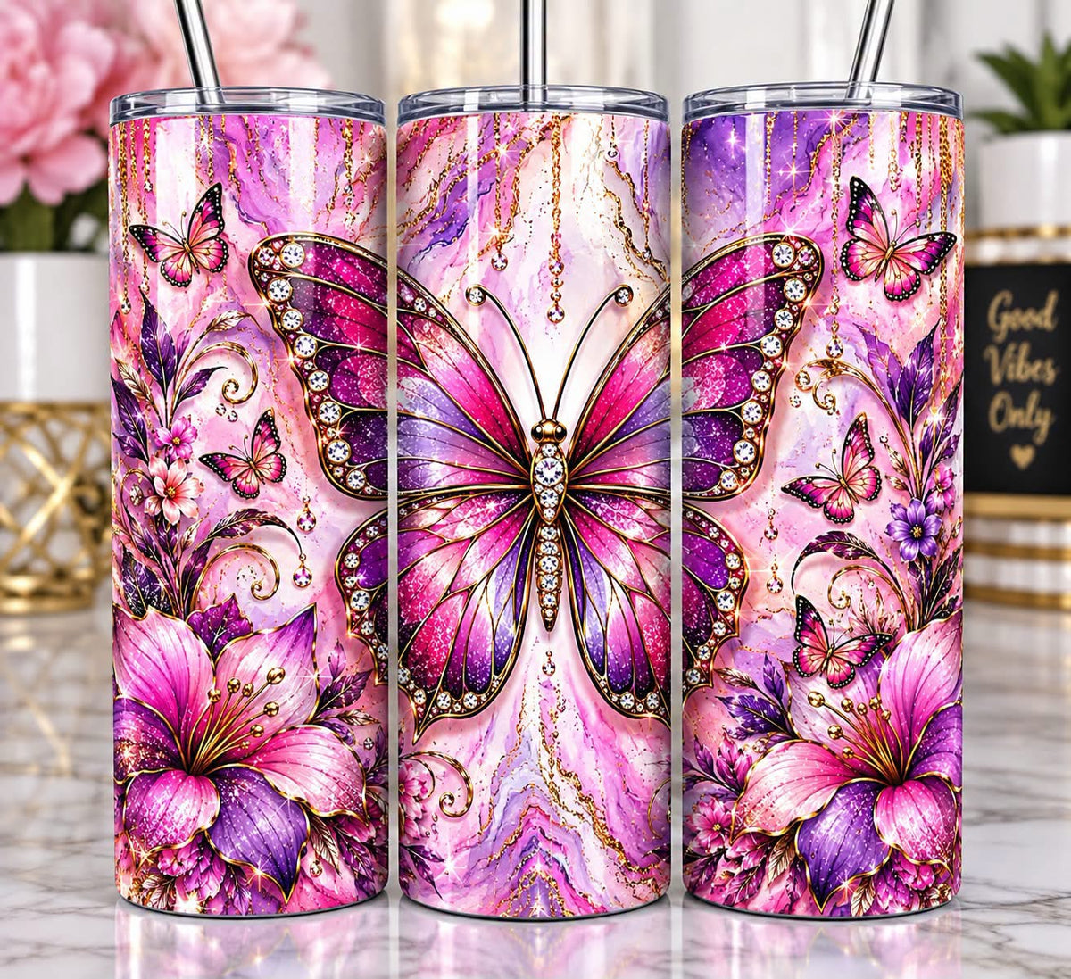BUTTERFLY TUMBLER