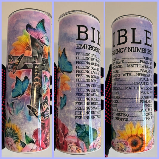 BIBLE EMERGENCY NUMBER TUMBLER