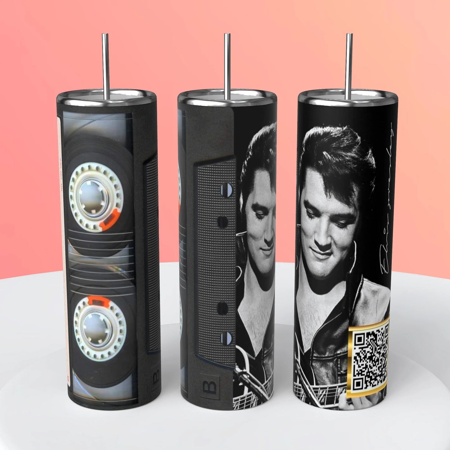 ELVIS PRESLEY QR CODE TUMBLER PLAYS MUSIC