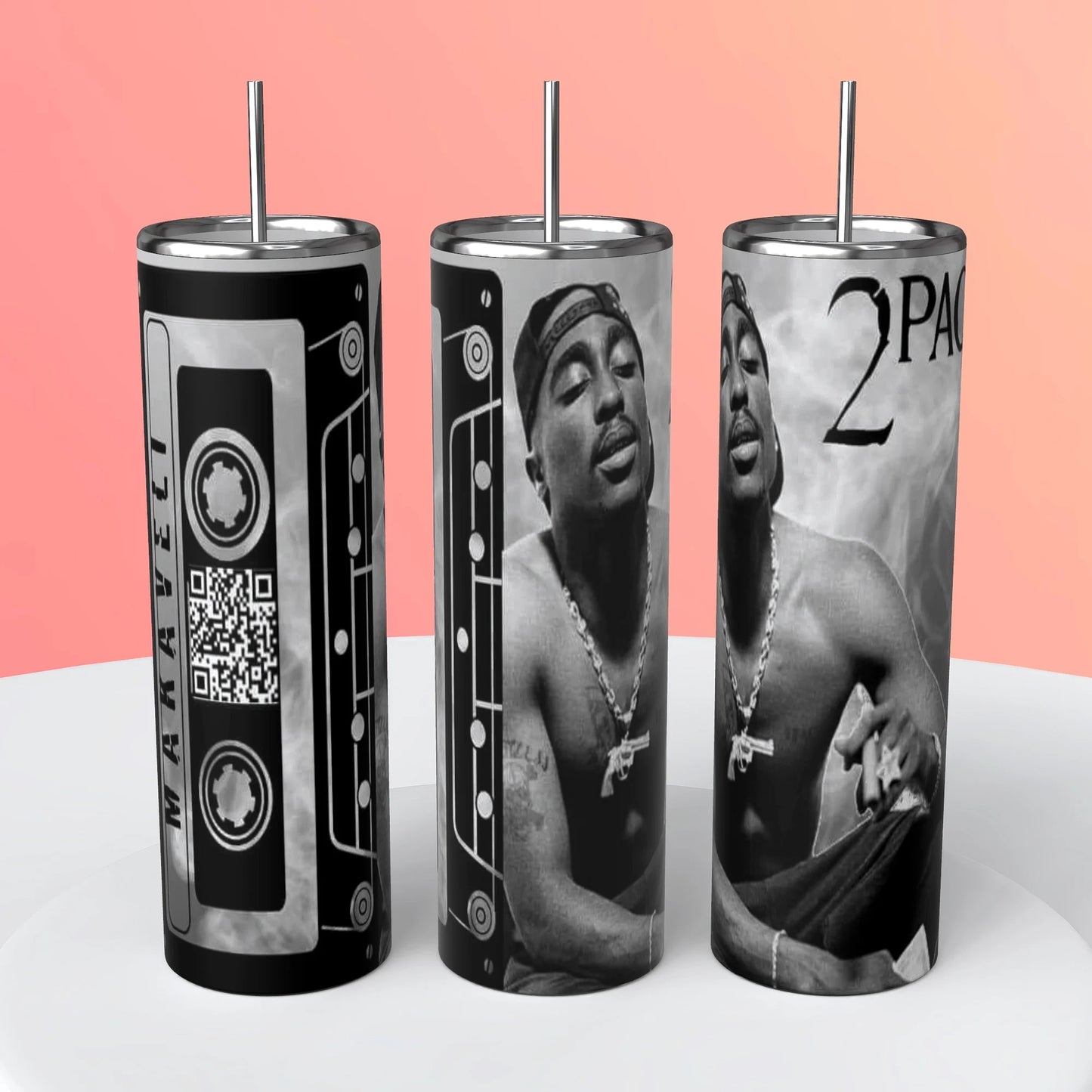 2 PAC QR CODE TUMBLER PLAYS MUSIC