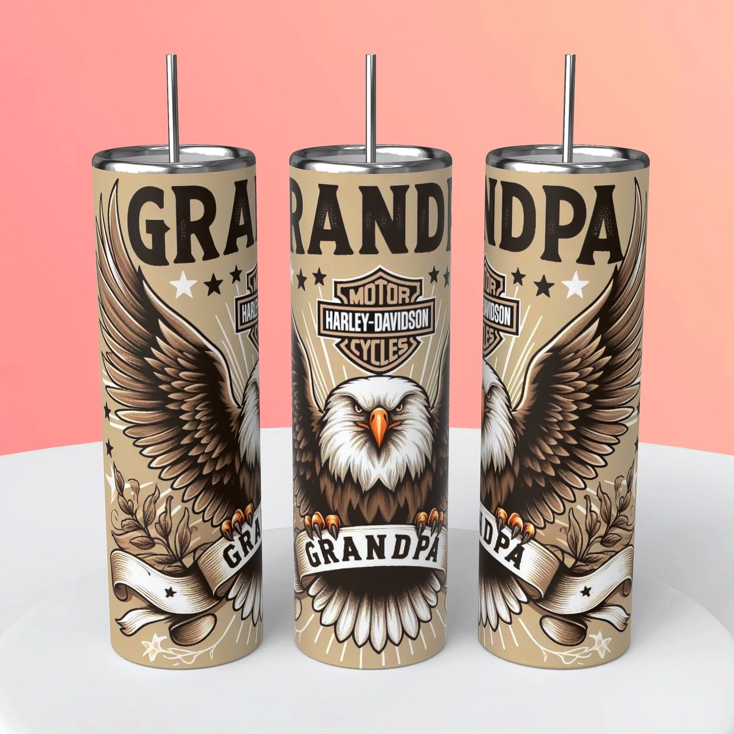 GRANDPA HARLEY DAVIDSON TUMBLER