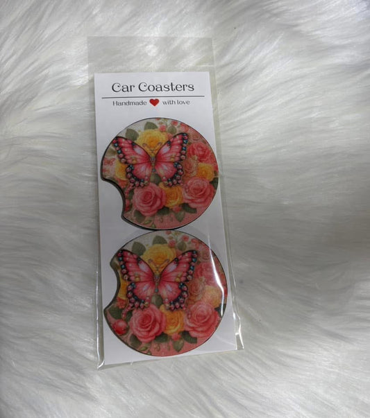 BUTTERFLY CAR COASTERS