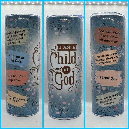 I AM A CHILD OF GOD TUMBLER