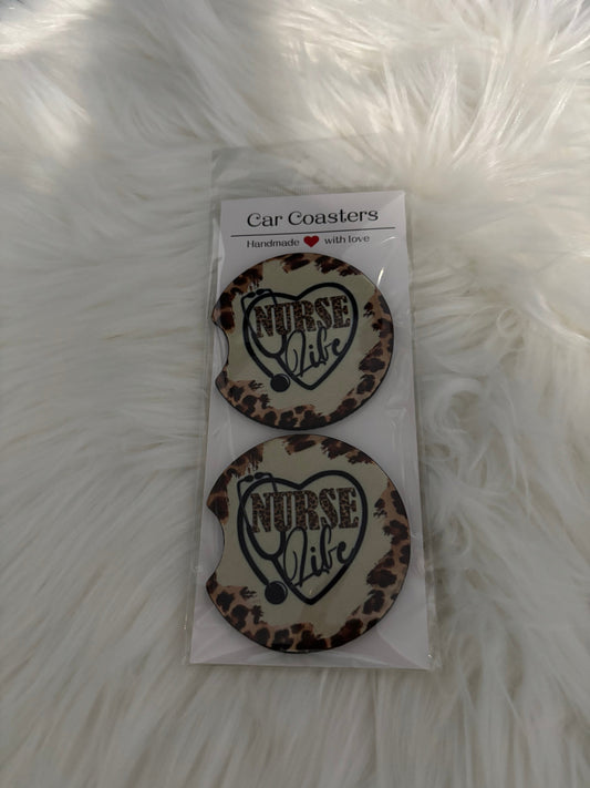 NURSE LIFE CAR COASTERS