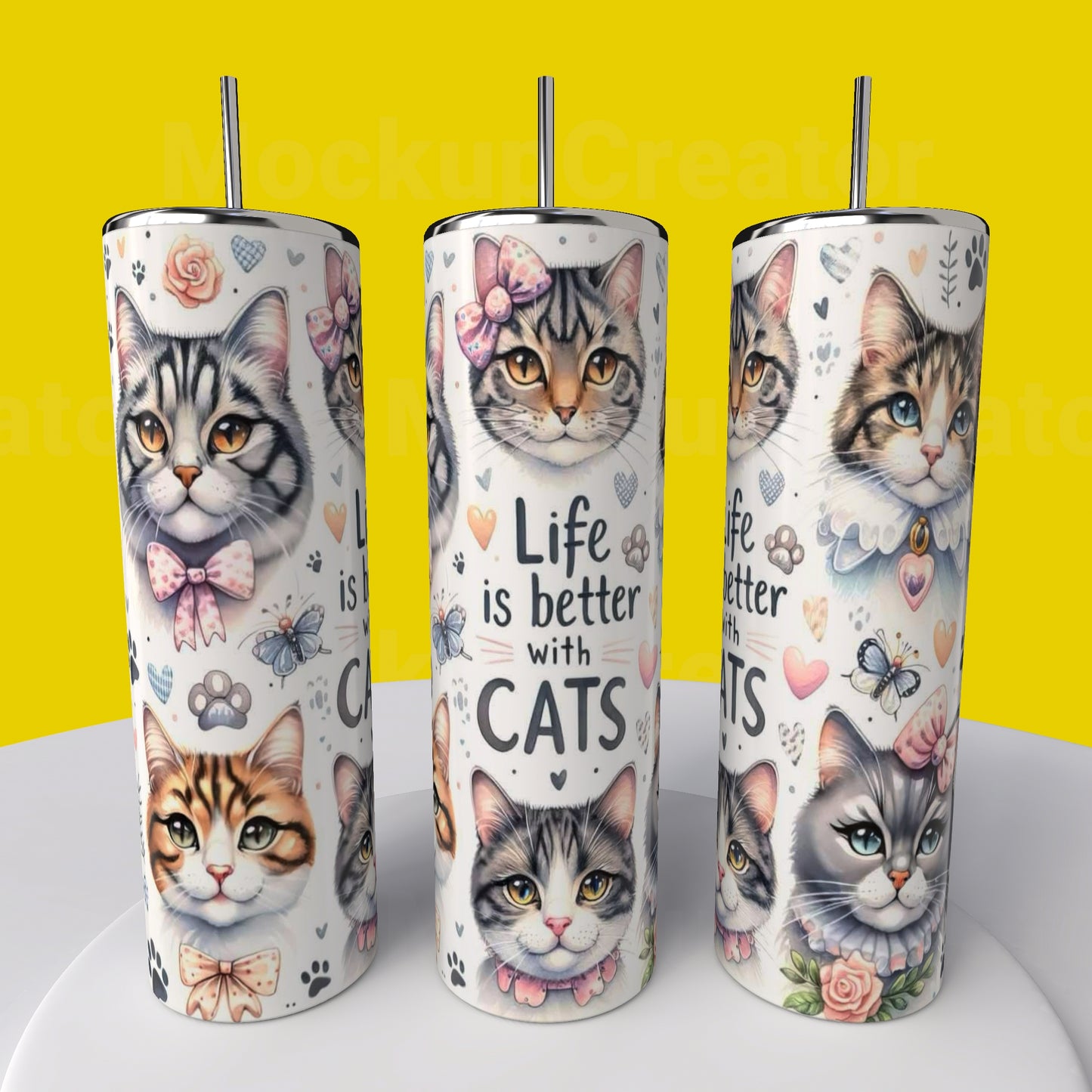 LIFE IS BETTER WITH CATS TUMBLER